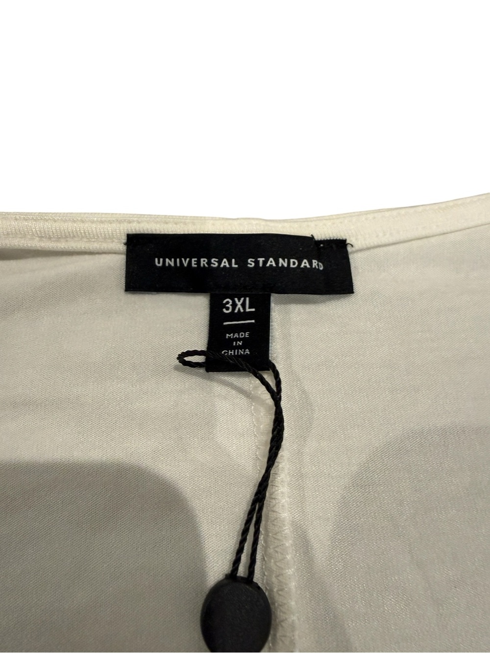 Universal Standard Two Way Short Sleeve Cross Top in White/Cream - Picture 4 of 8